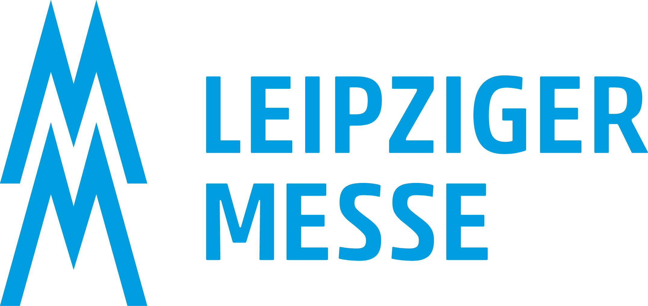 Logo der Leipziger Messe: Doppel-M mit Text Leipziger Messe Logo der Leipziger Messe: Doppel-M mit Text Leipziger Messe